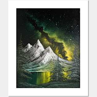 Yellow Green Milky Way Posters and Art